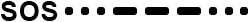 independent public-domain diagram; intended reading SOS prosign (...---...)